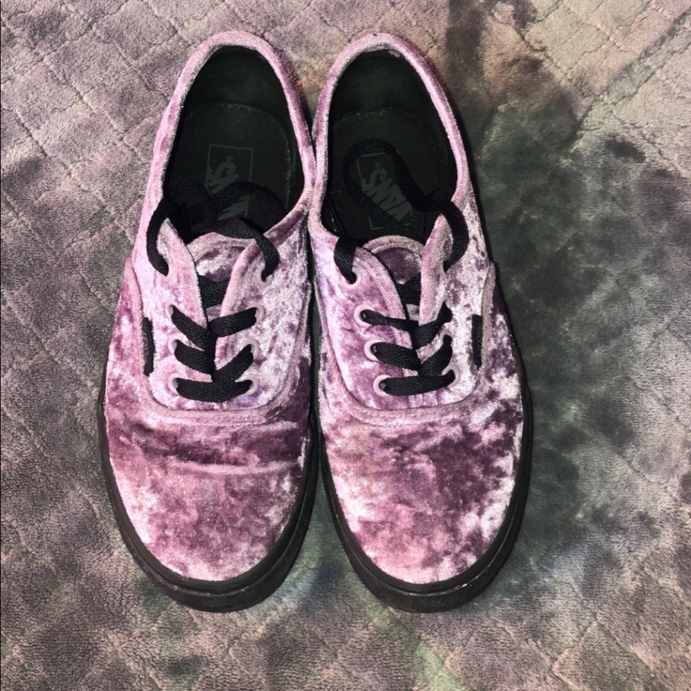 Vans Purple size 3.0 kids material is velvet
